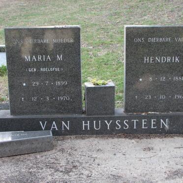 HUYSSTEEN Hendrik, van 1881-1962 &amp; Maria M. ROELOFSE 1899-1970