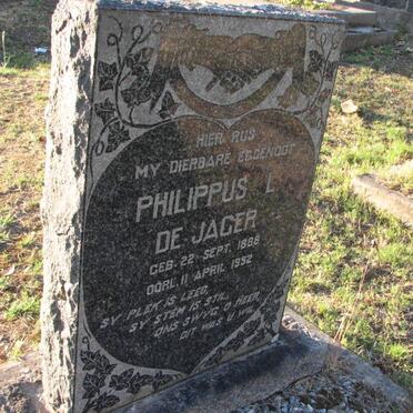 JAGER Philippus L., de 1888-1952