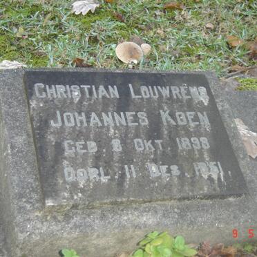 KOEN Christian Louwrens Johannes 1898-1951
