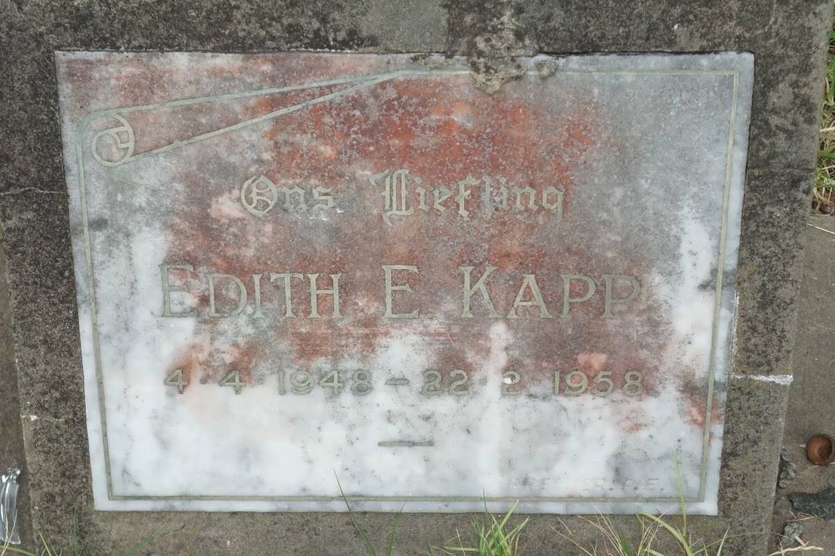 KAPP Edith E. 1948-1958