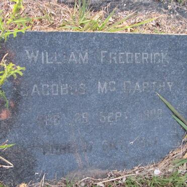 MCCARTHY William Frederick Jacobs 1908-1957