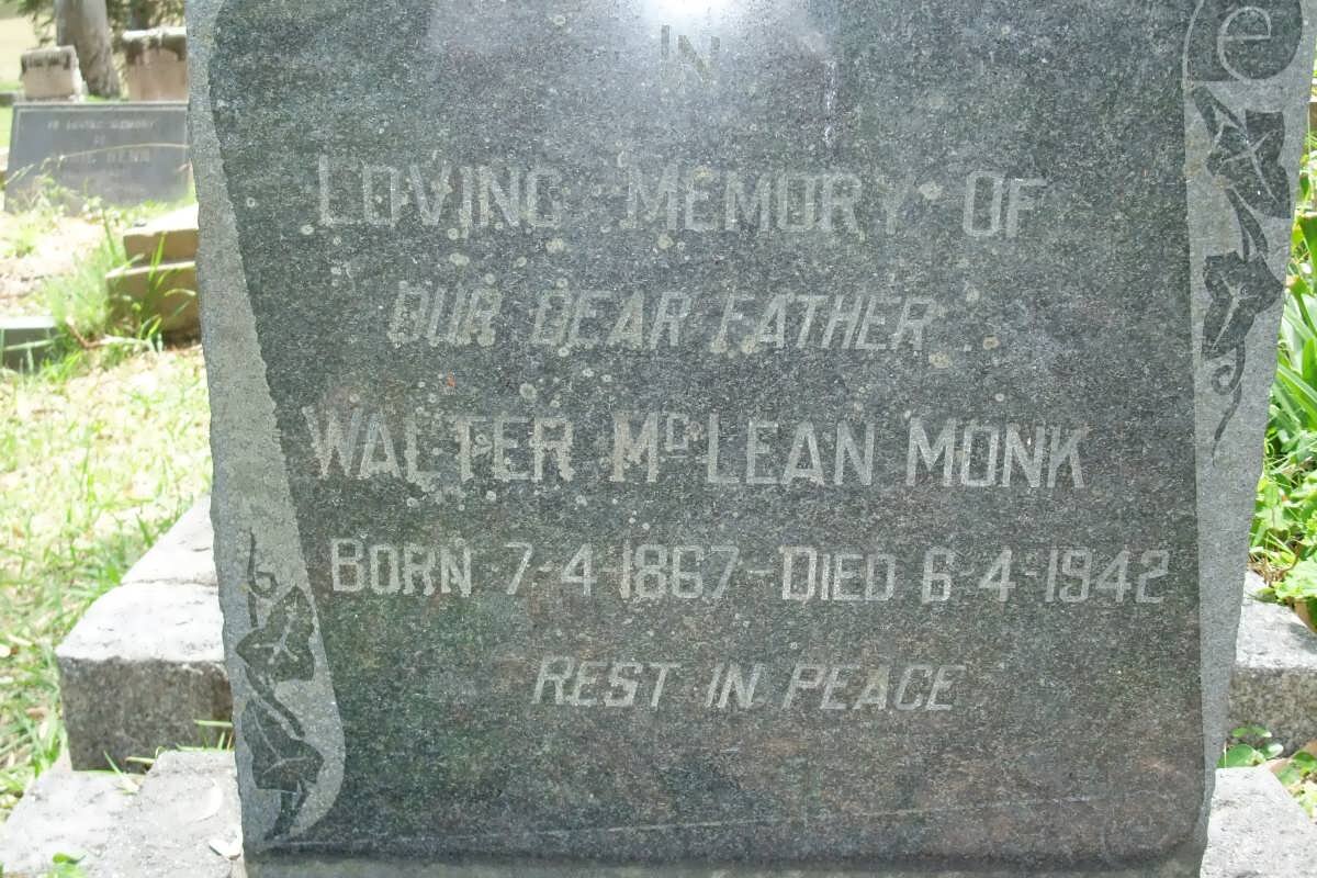 MONK Walter McClean 1867-1942