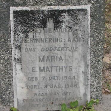 MATTHYS Maria E. 1944-1946