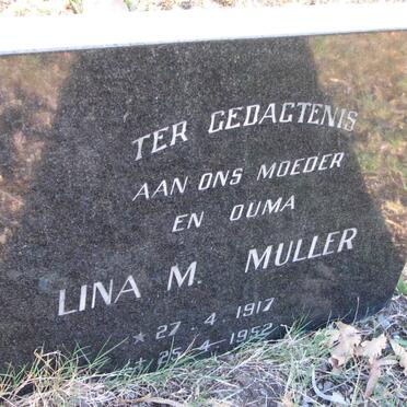 MULLER Lina M. 1917-1952