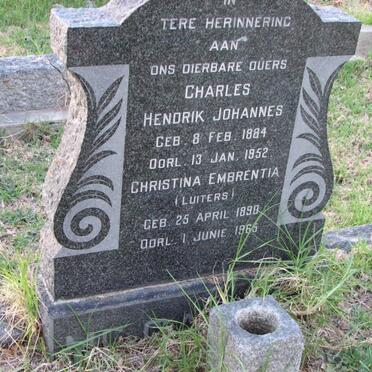 MC? Charles Hendrik Johannes 1884-1952 &amp; Christina Embrentia LUITERS 1890-1965