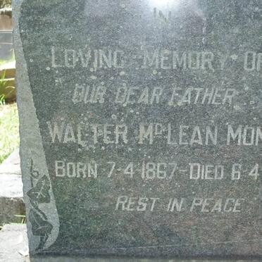 MONK Walter McClean 1867-1942