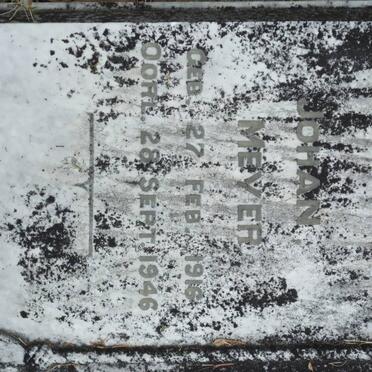 MEYER Johan 1916-1946