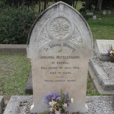 METELERKAMP Johanna -1910