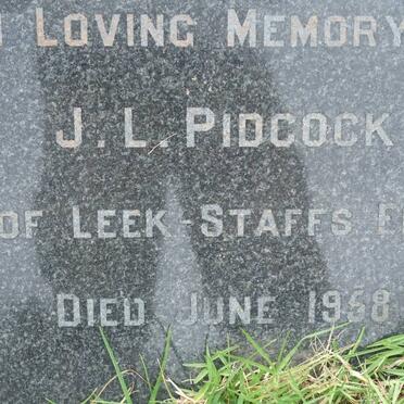 PIDCOCK J.L. -1958