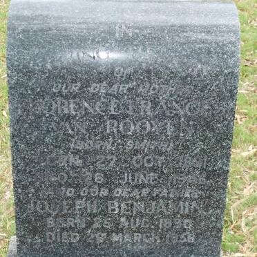 ROOYEN Florence Francis, van nee SMITH 18?1-1946