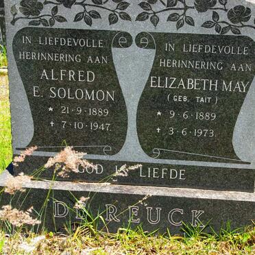 REUCK Alfred Edmund Solomon, de 1889-1947 &amp; Elizabeth May TAIT 1889-1973