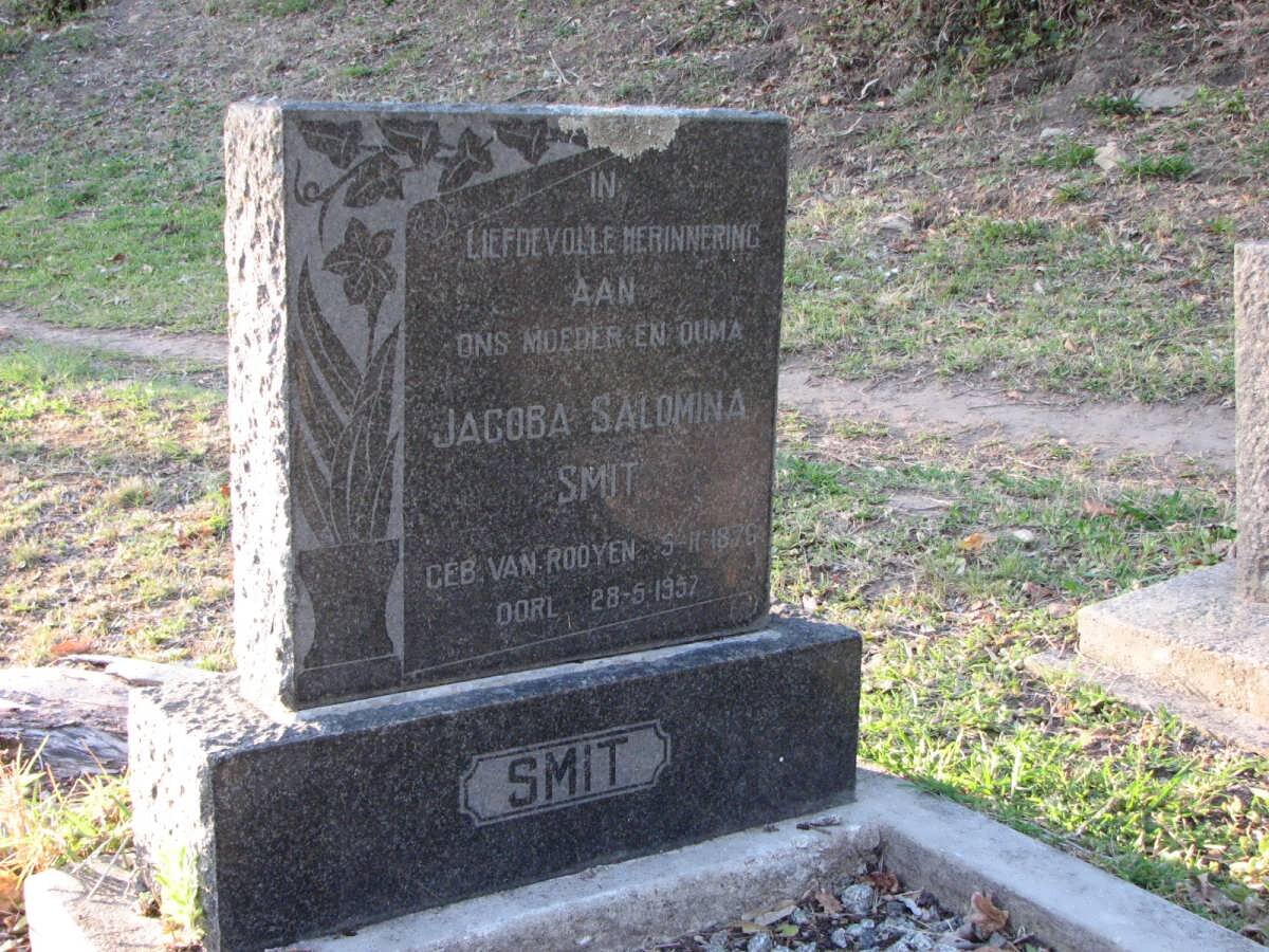 SMIT Jacoba Salomina VAN ROOYEN 1876-1957