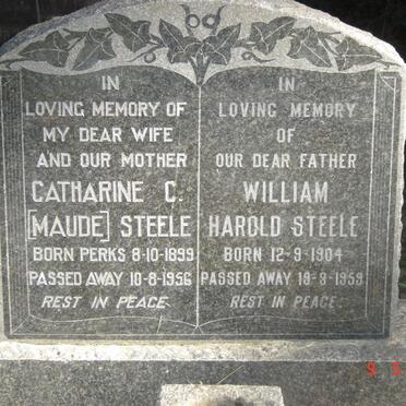 STEELE William Harold 1904-1959 &amp; Catharine C. 'Maude' PERKS 1899-1956