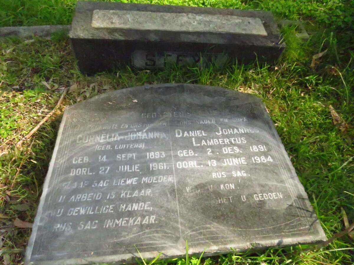 STEYN Daniel Johannes Lambertus 1891-1984 & Cornelia Johanna LUITERS 1893-1961