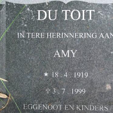TOIT Amy, du 1919-1999