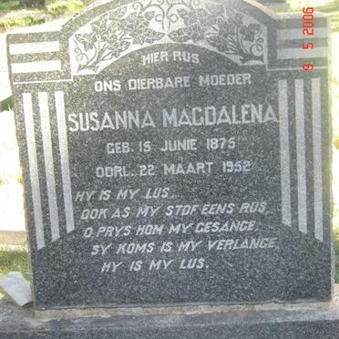 VILJOEN Susanna Magdalena 1875-1952