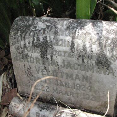 VELDTMAN Hendrina Jacomina 1924-1926