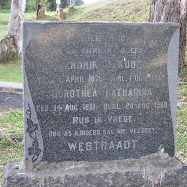 WESTRAADT Hendrik Jakobus 1878-1932 &amp; Dorothea Catharina 1881-1960