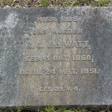 WATT R.C., v.d. 1860-1951