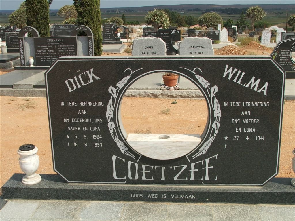 COETZEE Dick 1924-1997 & Wilma 1941-