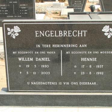 ENGELBRECHT Willem Daniel 1930-2003 &amp; Hennie 1937-1992