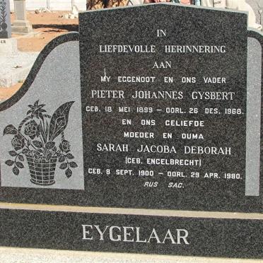 EYGELAAR Pieter Johannes Gysbert 1899-1968 &amp; Sarah Jacoba Deborah ENGELBRECHT 1900-1980