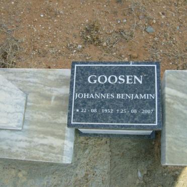 GOOSEN J.C.L. 1911-1995 &amp; E.G. 1920-1984 :: GOOSEN Johannes Benjamin 1952-2007