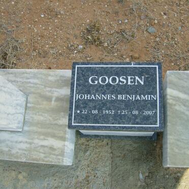 GOOSEN J.C.L. 1911-1995 &amp; E.G. 1920-1984 :: GOOSEN Johannes Benjamin 1952-2007