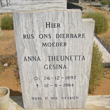 SCHREUDER Anna Theunetta Gesina 1897-1984