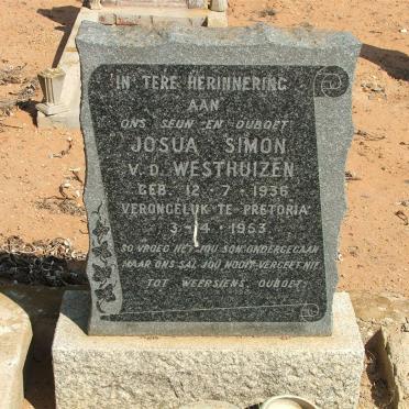 WESTHUIZEN Josua Simon, v.d 1936-1953