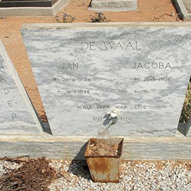 WAAL Jan, de 1904-1988 &amp; Jacoba 1906-1994