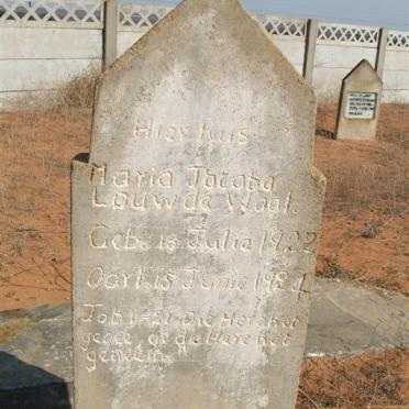WAAL Maria Jacoba Louw, de 1922-1924