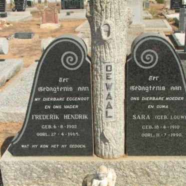 WAAL Frederik Hendrik, de 1902-1965 &amp; Sara LOUW 1910-1990