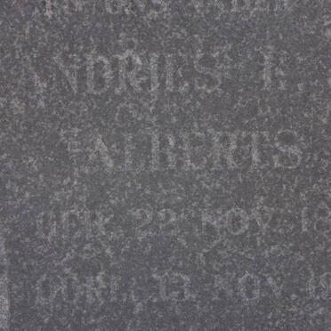 ALBERTS Andries ?. J. 18??-1919
