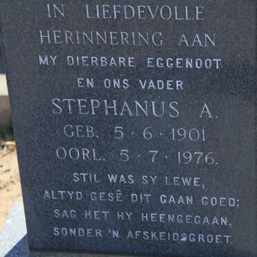 ALBERTS Stephanus A. 1901-1976