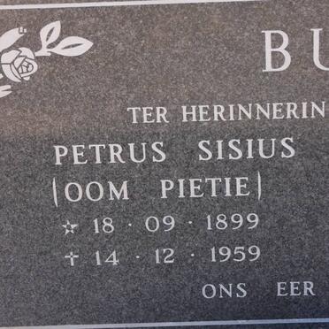 BURGER Petrus Sisius 1899-1959