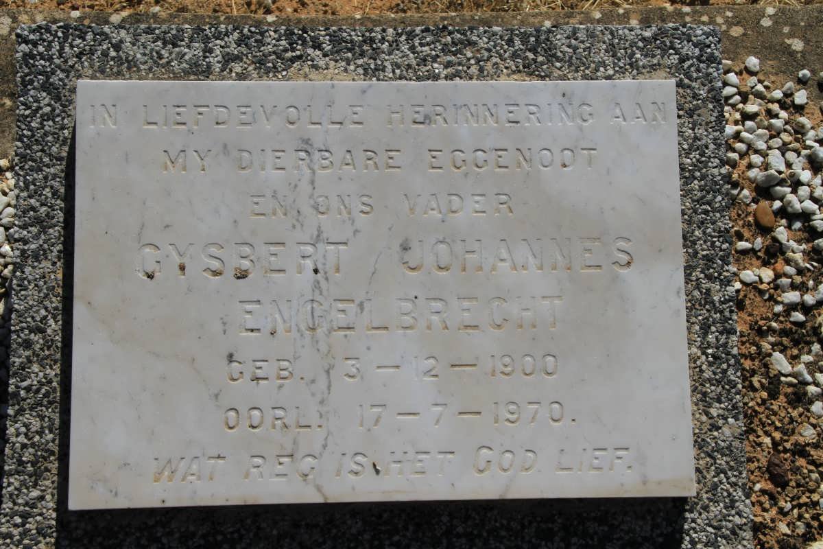 ENGELBRECHT Gysbert Johannes 1900-1970