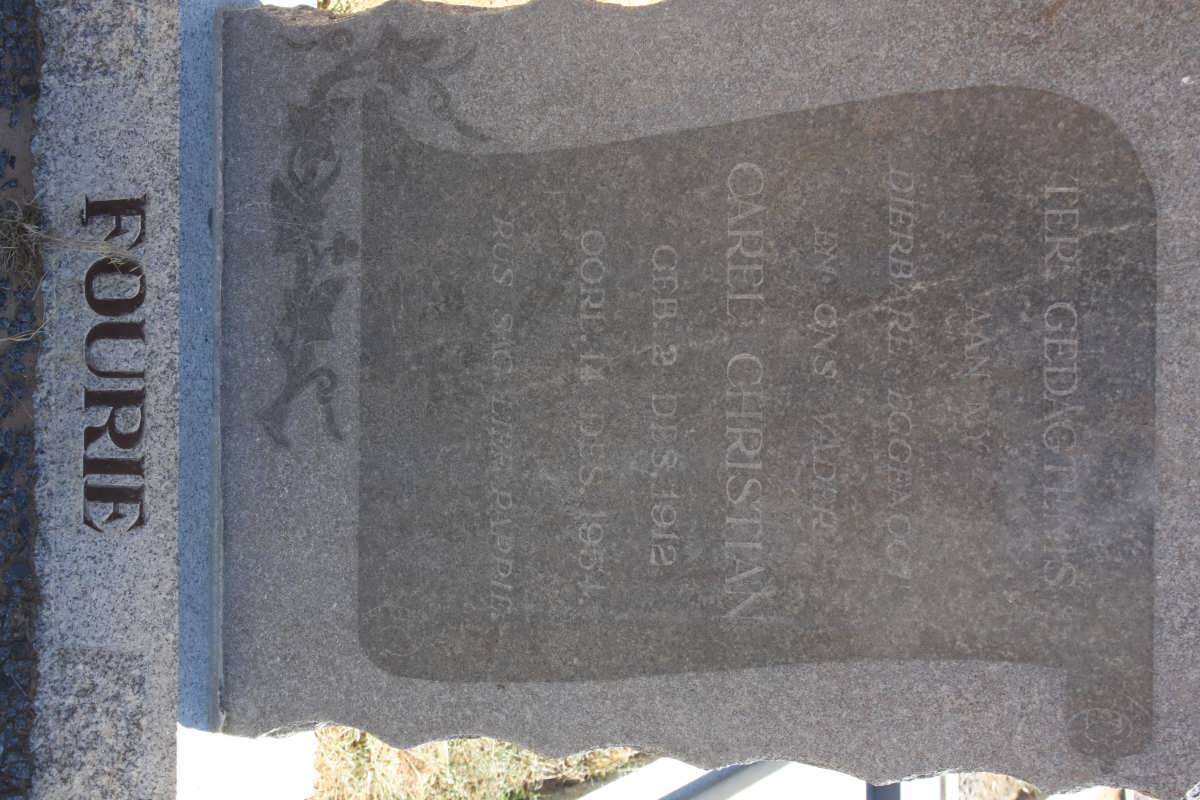 FOURIE Carel Christian 1912-1954