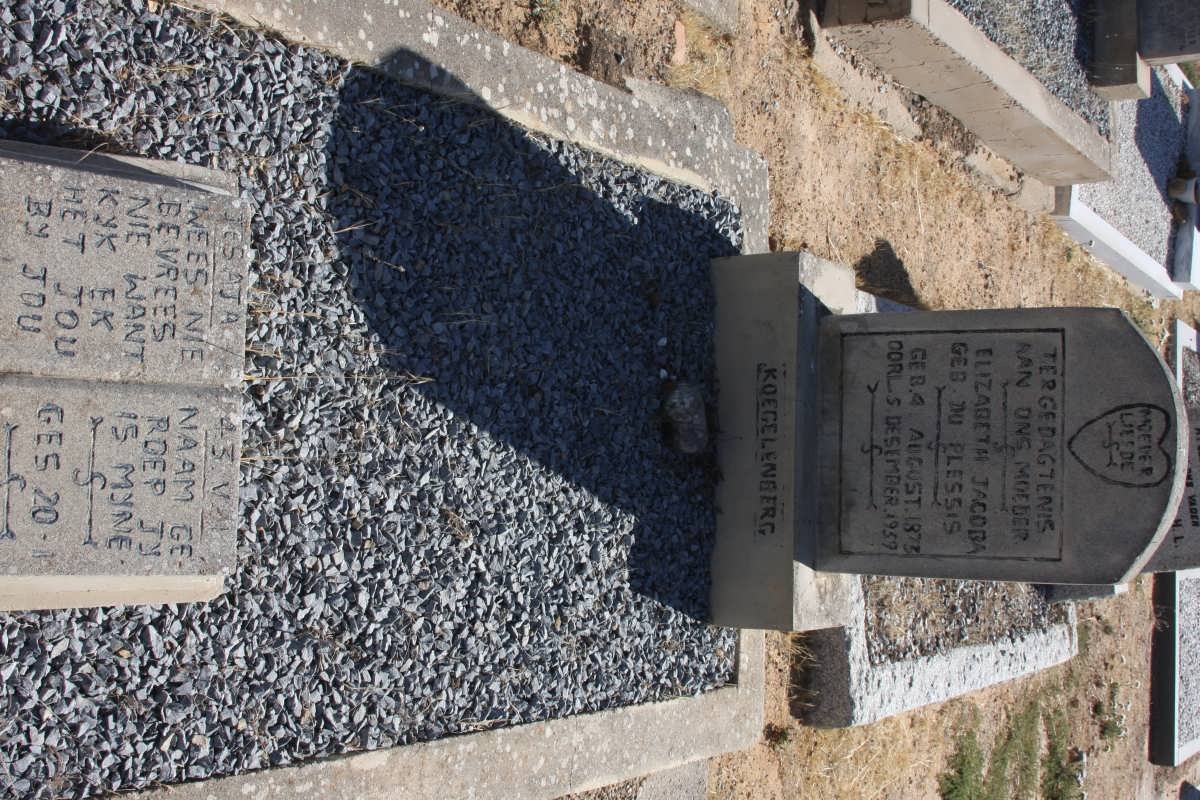 KOEGELENBERG Elizabeth Jacoba nee DU PLESSIS 1873-1959