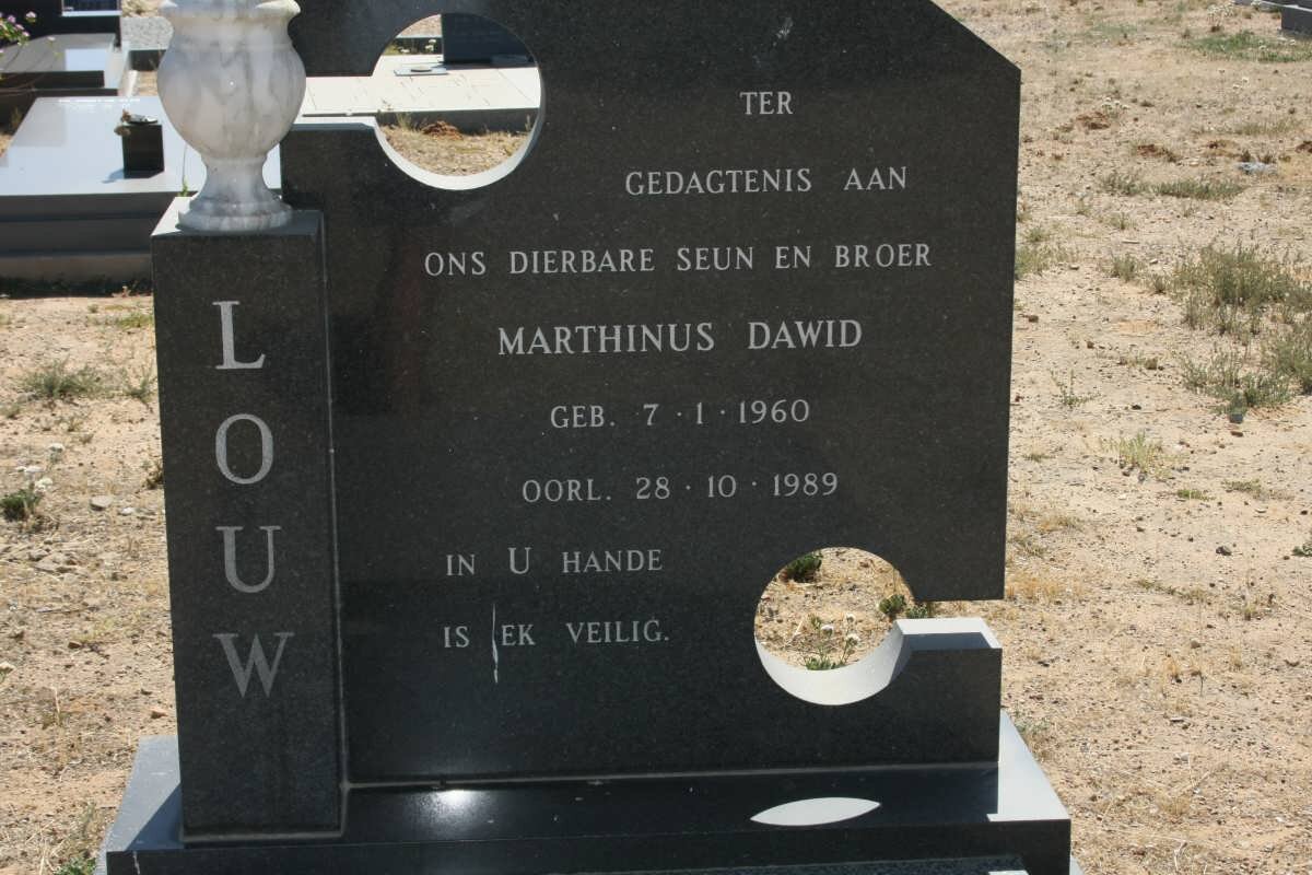 LOUW Marthinus Dawid 1960-1989