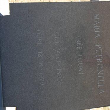 LAMBRECHTS Maria Petronella nee LOUW 1895-1979