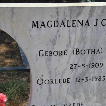 LILL Magdalena J.C., van nee BOTHA 1909-1983
