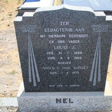 NEL Louis J. 1898-1969 &amp; Anna C. KOTZE -1973