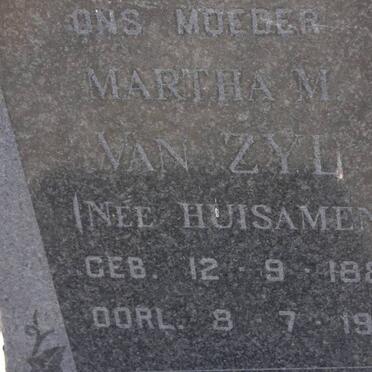 ZYL Martha M., van nee HUISAMEN 1882-1968