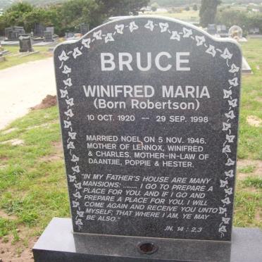 BRUCE Winifred Maria nee ROBERTSON 1920-1998