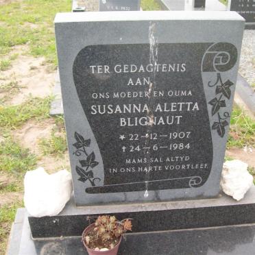 BLIGNAUT Susanna Aletta 1907-1984