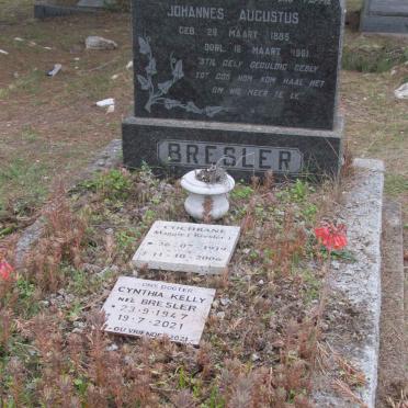 BRESLER Johannes Augustus 1885-1961 &amp; Maggie COCHRANE voorheen BRESLER 1919-2006