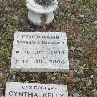 COCHRANE Maggie voorheen BRESLER 1919-2006 :: KELLY Cynthia nee BRESLER 1947-2021