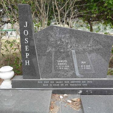 JOSEPH Samuel Daniel 1934-1982 &amp; Ina 1938-2013