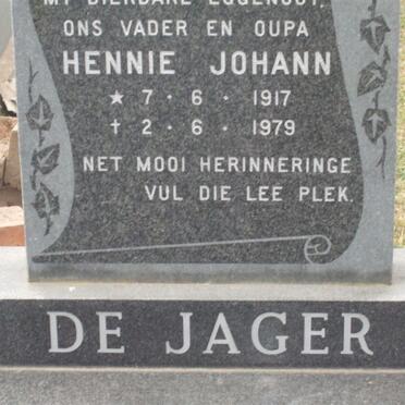 JAGER Hennie Johann, de 1917-1979